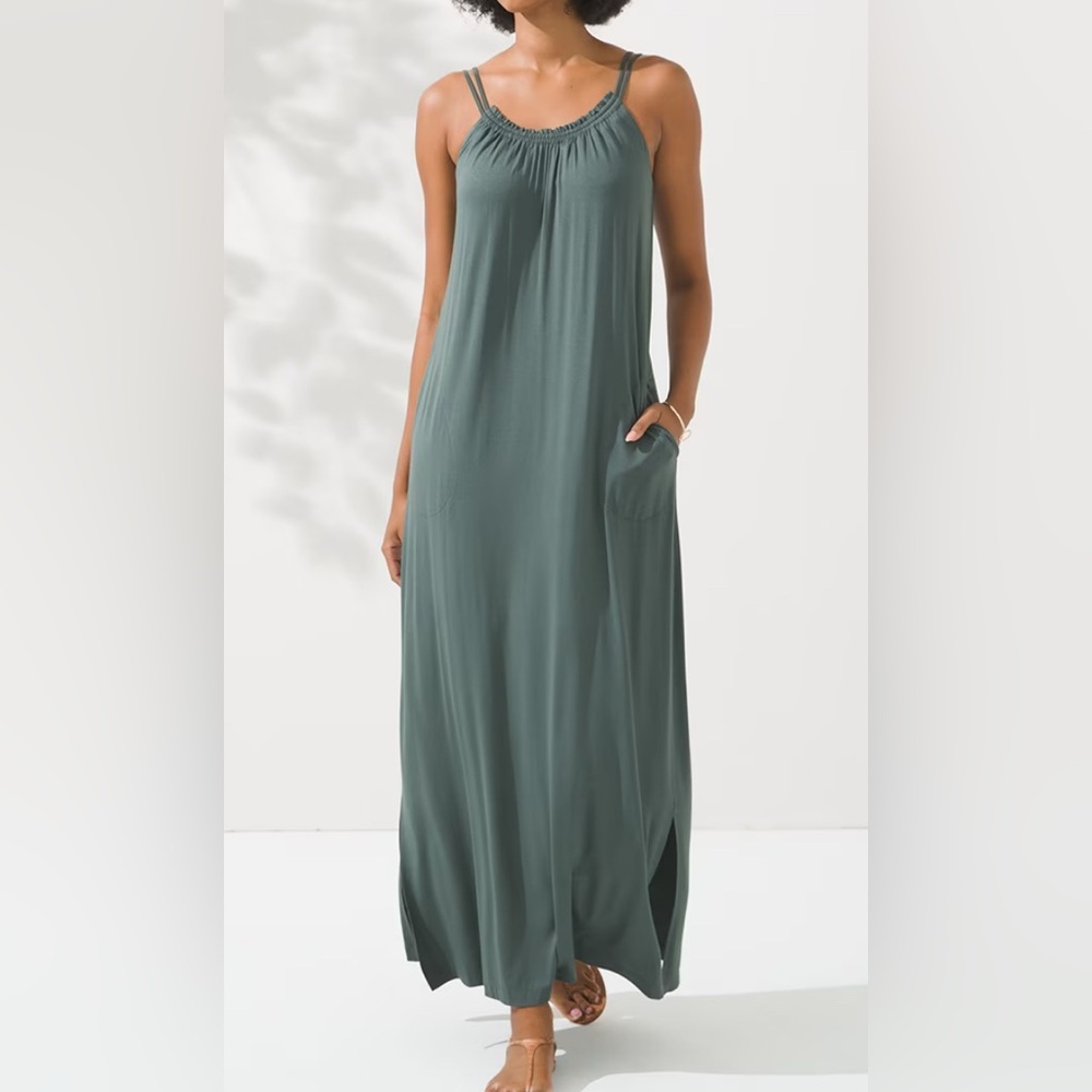 Soma WKND Nightwatch Olive Casual Maxi Dress